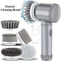 Cordless Electric Spin Scrubber | Power Bathroom Cleaning Brush with 5 Interchangeable Heads