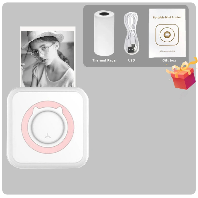 Pocket Mini Thermal Printer | Wireless Bluetooth Memo, Photo & Study Label Maker