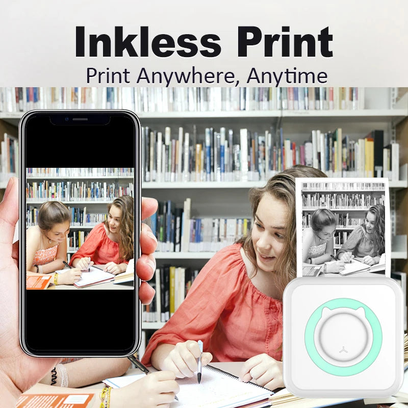 Pocket Mini Thermal Printer | Wireless Bluetooth Memo, Photo & Study Label Maker