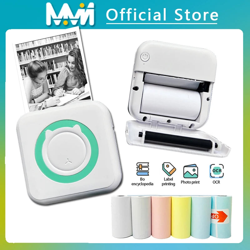 Pocket Mini Thermal Printer | Wireless Bluetooth Memo, Photo & Study Label Maker
