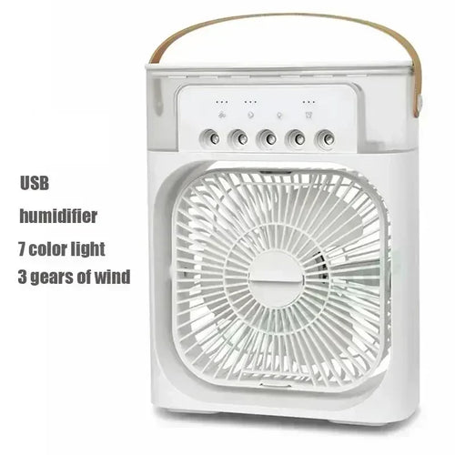 : 3-in-1 Portable Mini Air Cooler & Humidifier with LED Night Light