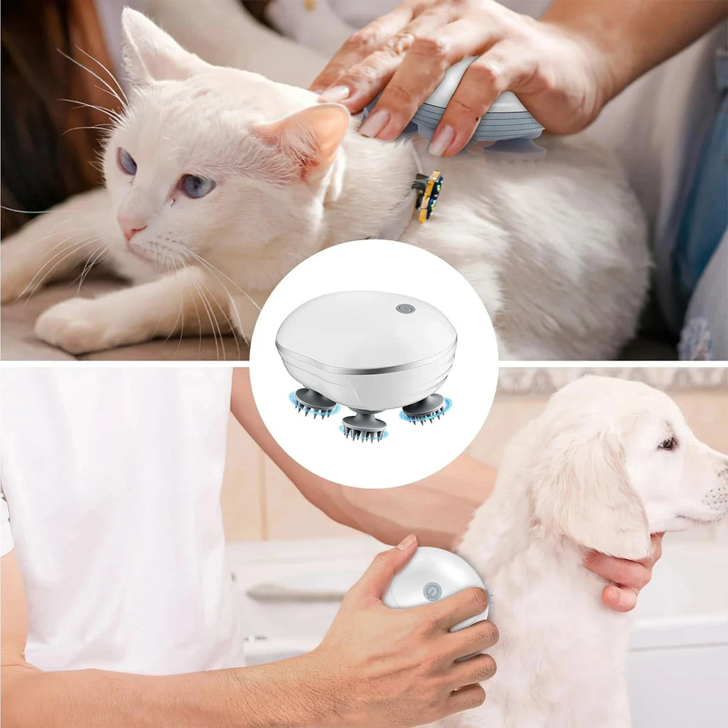 Electric Scalp Massager with Red Light Therapy | Deep Tissue Kneading & Hair Care