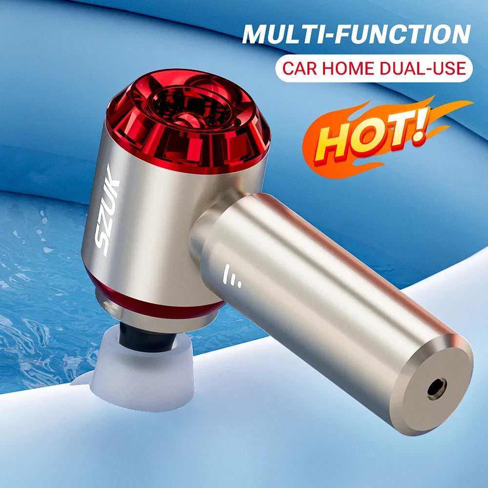 SZUK Portable Car Vacuum Cleaner | High Power Suction, Cordless Handheld & 6000mAh Battery