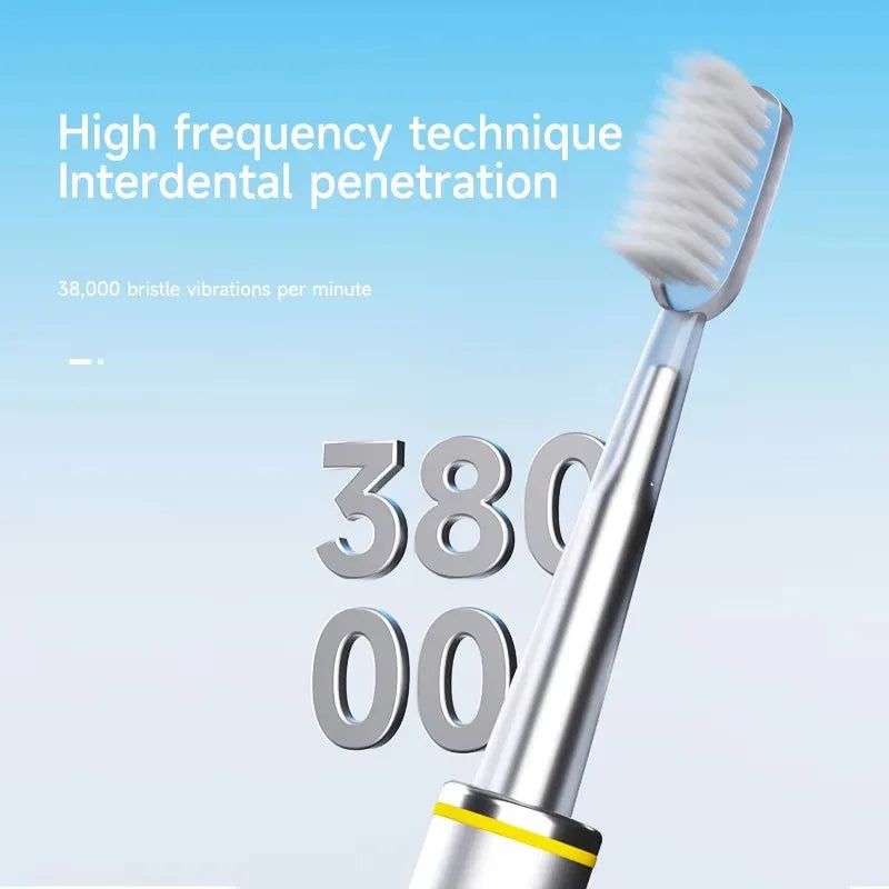 Ultra-Slim Electric Toothbrush for Women | Soft DuPont Bristles & Premium Metal Body