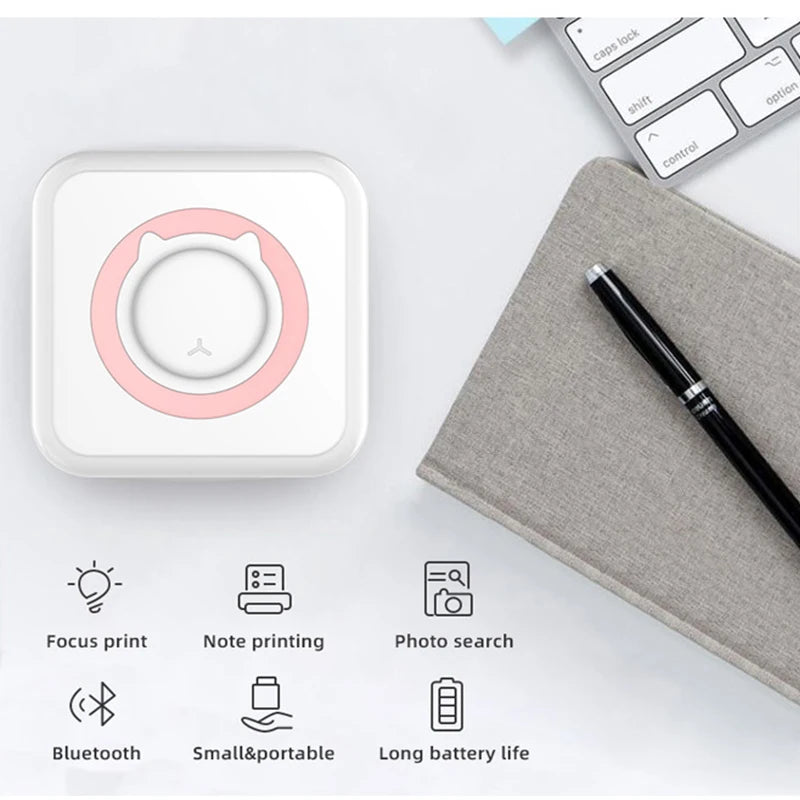 Pocket Mini Thermal Printer | Wireless Bluetooth Memo, Photo & Study Label Maker